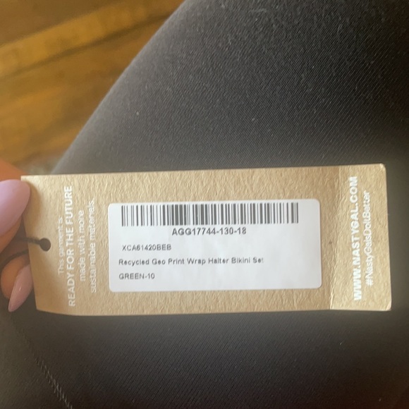 Nasty gal Recycled Geometric Wrap Bikini Set - Picture 5 of 6